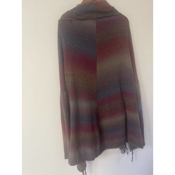 KAKTUS WATERFALL CARDIGAN WOMENS 2X3X FRINGE WARM BOHO SOUTHWESTERN OPEN SWEATER - Picture 7 of 12